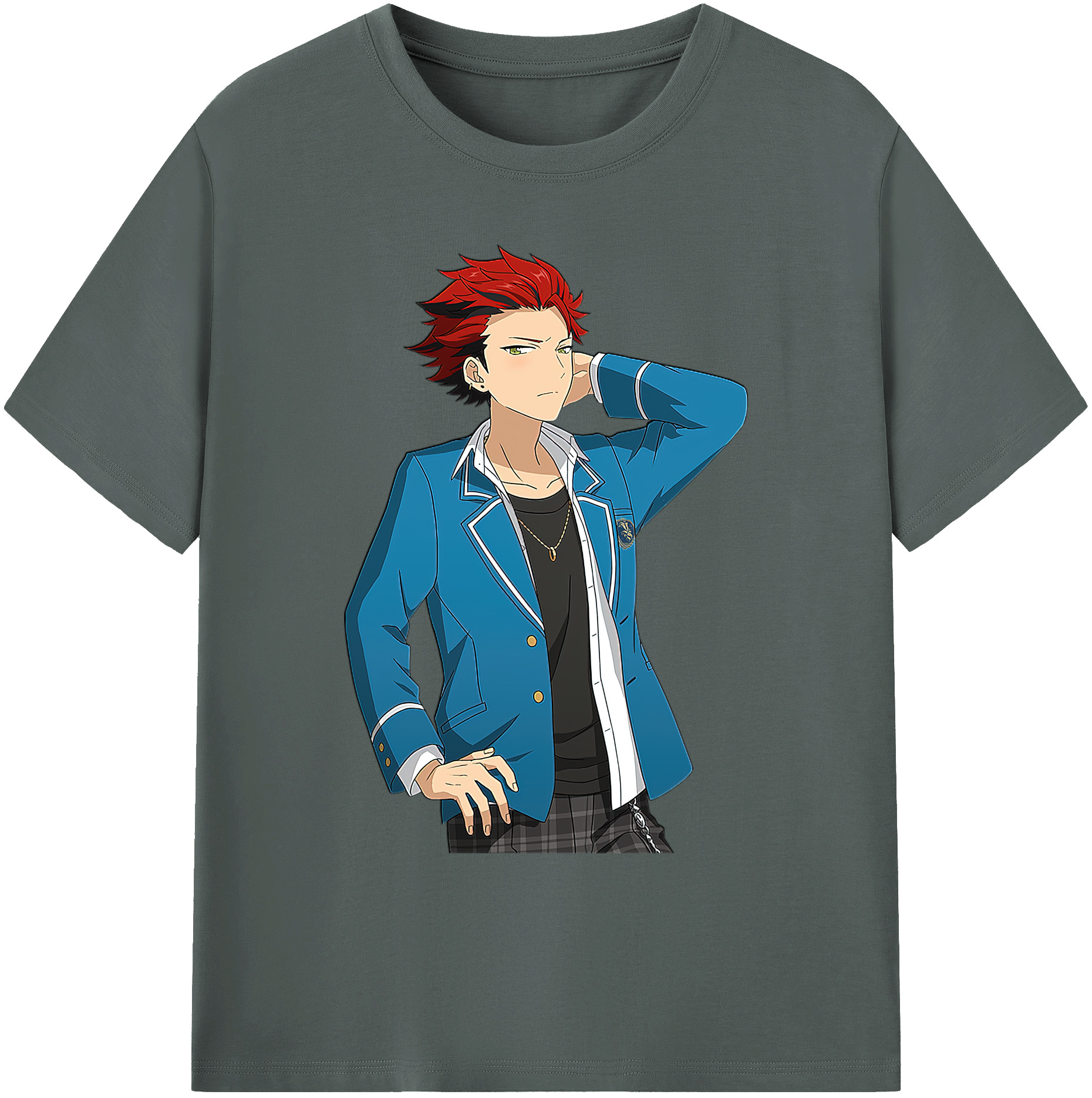 （画像用） あんさんぶるスターズ! Ensemble Stars 綿100％ メンズ半袖Tシャツ｜肌触りやわらか＆通気性